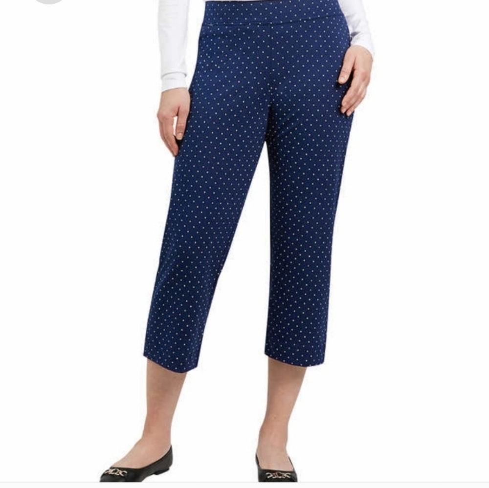Lands' End Women's Shore Comfort Stretch Knit Carpi Pants Pull On nwt